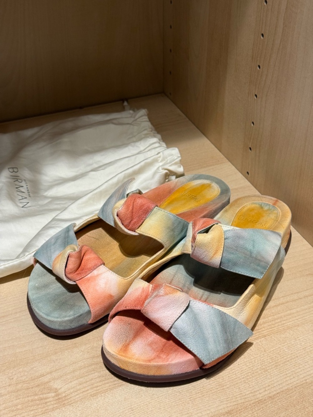 Alexandre Birman Tie-Dye Slide Sandals